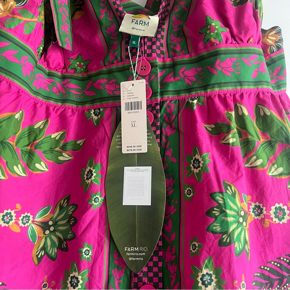FARM Rio Ana Tapestry Midi Dress Size XL NWT - Picture 6 of 14
